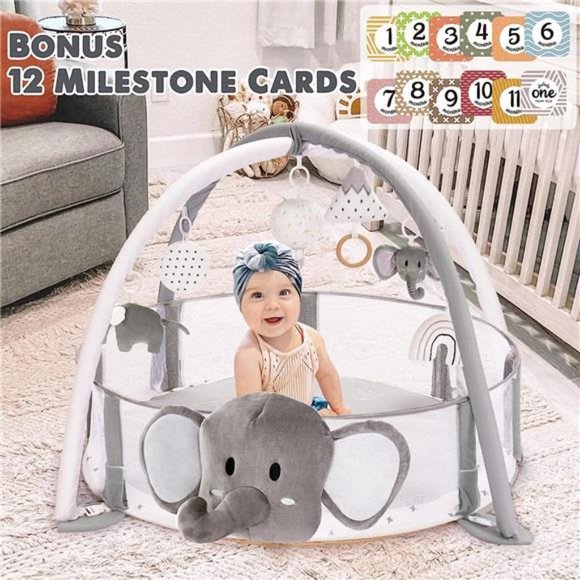 5-in-1 XL Large Baby Gym &Ball Pit, Play Mat & Play Gym,Combination BabyActivity - Picture 2 of 6